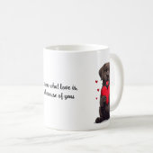🐶 Hond Lie Quote Romantisch Cadeau-idee Koffiemok (Voorkant rechts)