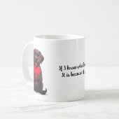 🐶 Hond Lie Quote Romantisch Cadeau-idee Koffiemok (Voorkant links)