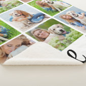 Hond LIEFDE Gepersonaliseerde Pet 9 Fotocollage Sherpa Deken (3/4)