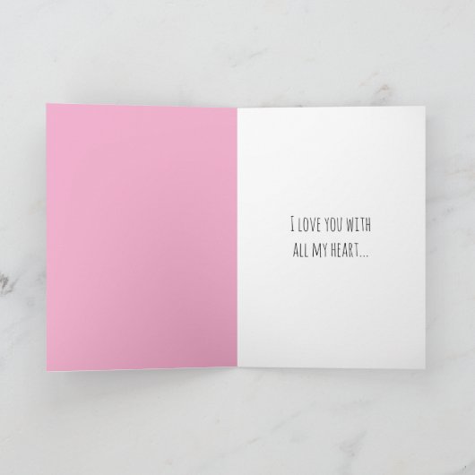 Hond Liefde met Roze Harten Kaart (Binnen)