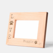 Hond LIEFDE Poot Print Moderne Gepersonaliseerde F Gegraveerde Lijstjes (Links)