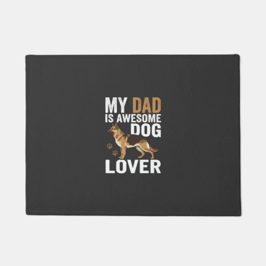 Hond Liefhebbende Vader Is Geweldig Deurmat (Voorkant)