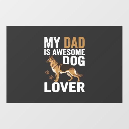 Hond Liefhebbende Vader Is Geweldig Raamsticker (Vel)
