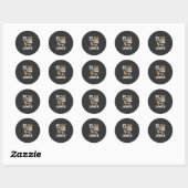 Hond Liefhebbende Vader Is Geweldig Ronde Sticker (Vel)