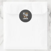 Hond Liefhebbende Vader Is Geweldig Ronde Sticker (Tas)