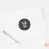 Hond Liefhebbende Vader Is Geweldig Ronde Sticker (Envelop)