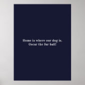 Hond Liefhebber 12 Foto's Thuis is waar onze hond  Poster (Voorkant)