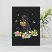 Hond Liefhebber | Bunny Zwarte Labrador Hond & Pas Kaart (Staand voorkant)