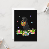 Hond Liefhebber | Bunny Zwarte Labrador Hond & Pas Kaart (Voorkant / Achterkant in situ)