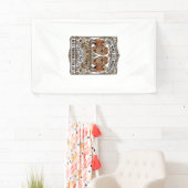 Hond Liefhebber Citaat Vintage Gravure Fluffy Hond Spandoek (Insitu)