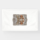 Hond Liefhebber Citaat Vintage Gravure Fluffy Hond Spandoek (Horizontaal)