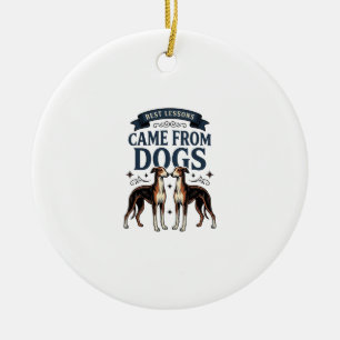 Hond Liefhebber Citaat Vintage Gravure Hond Typogr Keramisch Ornament