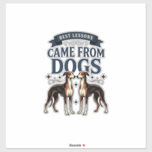 Hond Liefhebber Citaat Vintage Gravure Hond Typogr Sticker