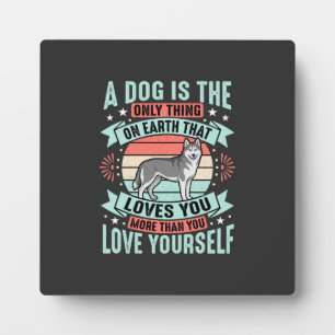 Hond Liefhebber Citaat Vintage Husky Grafisch Fotoplaat