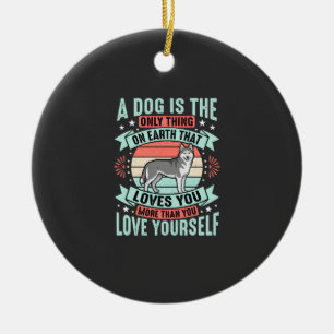 Hond Liefhebber Citaat Vintage Husky Grafisch Keramisch Ornament