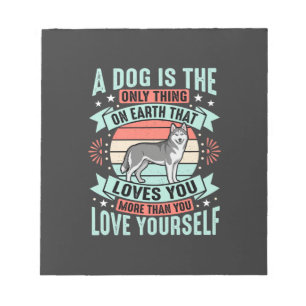 Hond Liefhebber Citaat Vintage Husky Grafisch Notitieblok