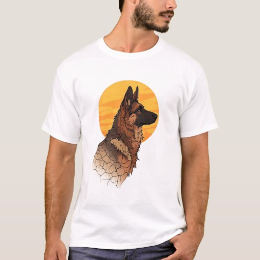 Hond Liefhebber Duitse Herder Grafisch T-shirt (Voorkant)