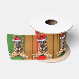 Hond Liefhebber Duitse Herdersfeest Geruite Kerst Satijnen Lint
