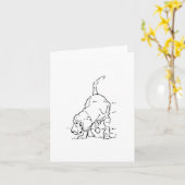 Hond Liefhebber Herinnering, Beagle Illustratie Kaart (Gele Bloem)