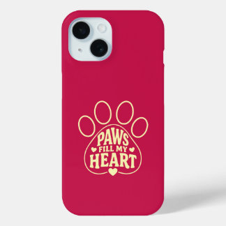 Hond Liefhebber Hoesje - Pootafdruk Typografie