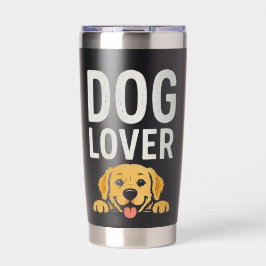 Hond Liefhebber Illustratie Cute Hond Typografie O Geïsoleerde Drinkbeker