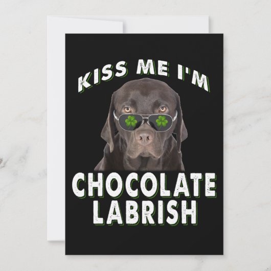 Hond Liefhebber | Kus Me Ik Ben Chocolate Labrish Kaart (Voorkant)