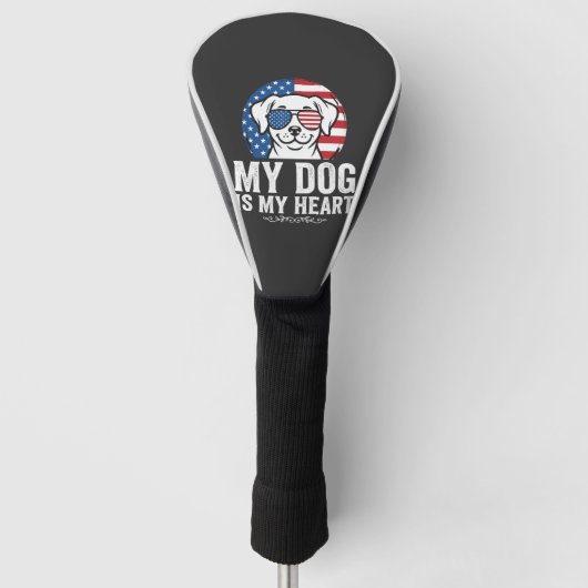 Hond Liefhebber Mijn Hond Is Mijn Hart Golfheadcover (Voorkant)