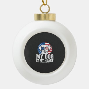 Hond Liefhebber Mijn Hond Is Mijn Hart Keramische Bal Ornament