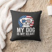Hond Liefhebber Mijn Hond Is Mijn Hart Kussen (Deken)