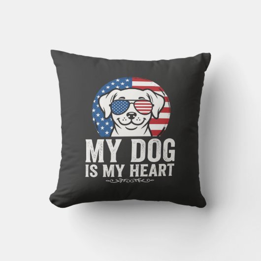 Hond Liefhebber Mijn Hond Is Mijn Hart Kussen (Voorkant)