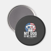 Hond Liefhebber Mijn Hond Is Mijn Hart Magneet (Voorkant / Achterkant)