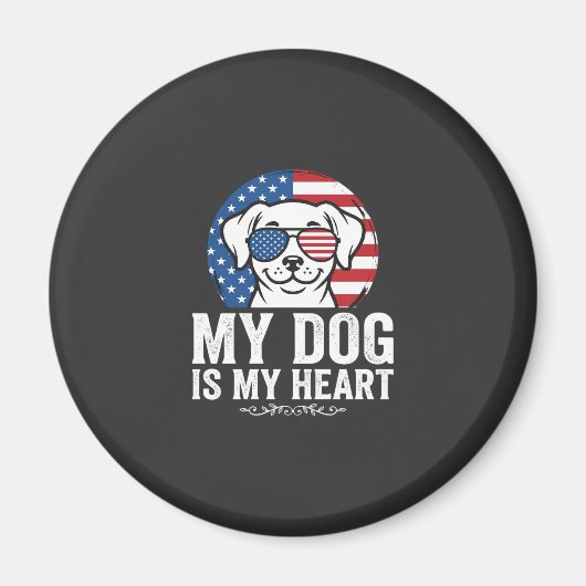 Hond Liefhebber Mijn Hond Is Mijn Hart Magneet (Voorkant)