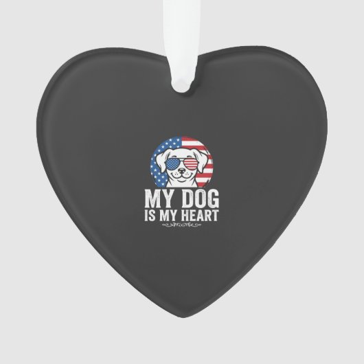 Hond Liefhebber Mijn Hond Is Mijn Hart Ornament (voorkant)