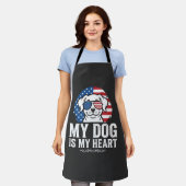 Hond Liefhebber Mijn Hond Is Mijn Hart Schort (Gedragen)