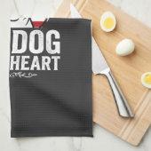 Hond Liefhebber Mijn Hond Is Mijn Hart Theedoek (Quarter Fold)