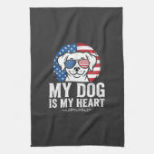 Hond Liefhebber Mijn Hond Is Mijn Hart Theedoek (Verticaal)