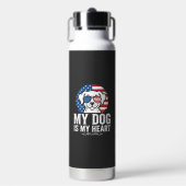 Hond Liefhebber Mijn Hond Is Mijn Hart Waterfles (Voorkant)