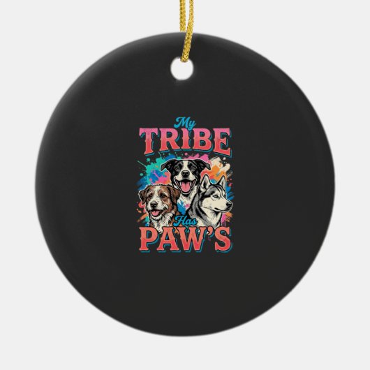 Hond Liefhebber Mijn Stam Heeft Poten Keramisch Ornament (Voorkant)