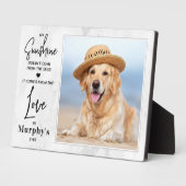 Hond Liefhebber Mijn Zonneschijn Gepersonaliseerde Fotoplaat (Zijkant)