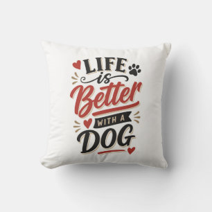 Hond Liefhebber Muur Kunst - Leven is beter met ee Kussen