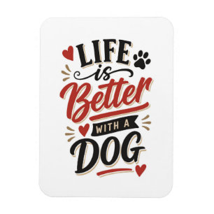 Hond Liefhebber Muur Kunst - Leven is beter met ee Magneet