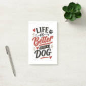 Hond Liefhebber Muur Kunst - Leven is beter met ee Post-it® Notes (Kantoor)