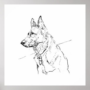 Hond Liefhebber Muurkunst, Duitse Herder Poster