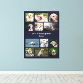 Hond Liefhebber Op Maat Gemaakte 12 Foto Collage Canvas Afdruk (Insitu (Houten vloer))
