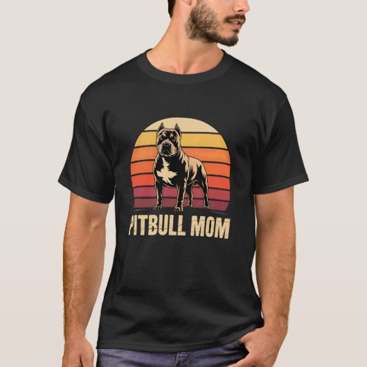 Hond Liefhebber Pit Bull Moeder Pitbull T-shirt (Voorkant)