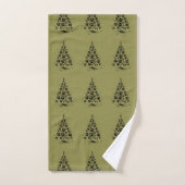 Hond Liefhebber Pootafdruk Kerstboom 3 Bad Handdoek (Handdoek)
