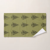 Hond Liefhebber Pootafdruk Kerstboom 3 Bad Handdoek (Handdoek)