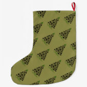 Hond Liefhebber Pootafdruk Kerstboom 6 Grote Kerstsok (Achterkant)