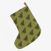 Hond Liefhebber Pootafdruk Kerstboom 6 Grote Kerstsok (Achterkant (Hangend))