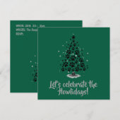 Hond Liefhebber Pootafdruk Kerstboom Kaart (Voorkant / Achterkant)